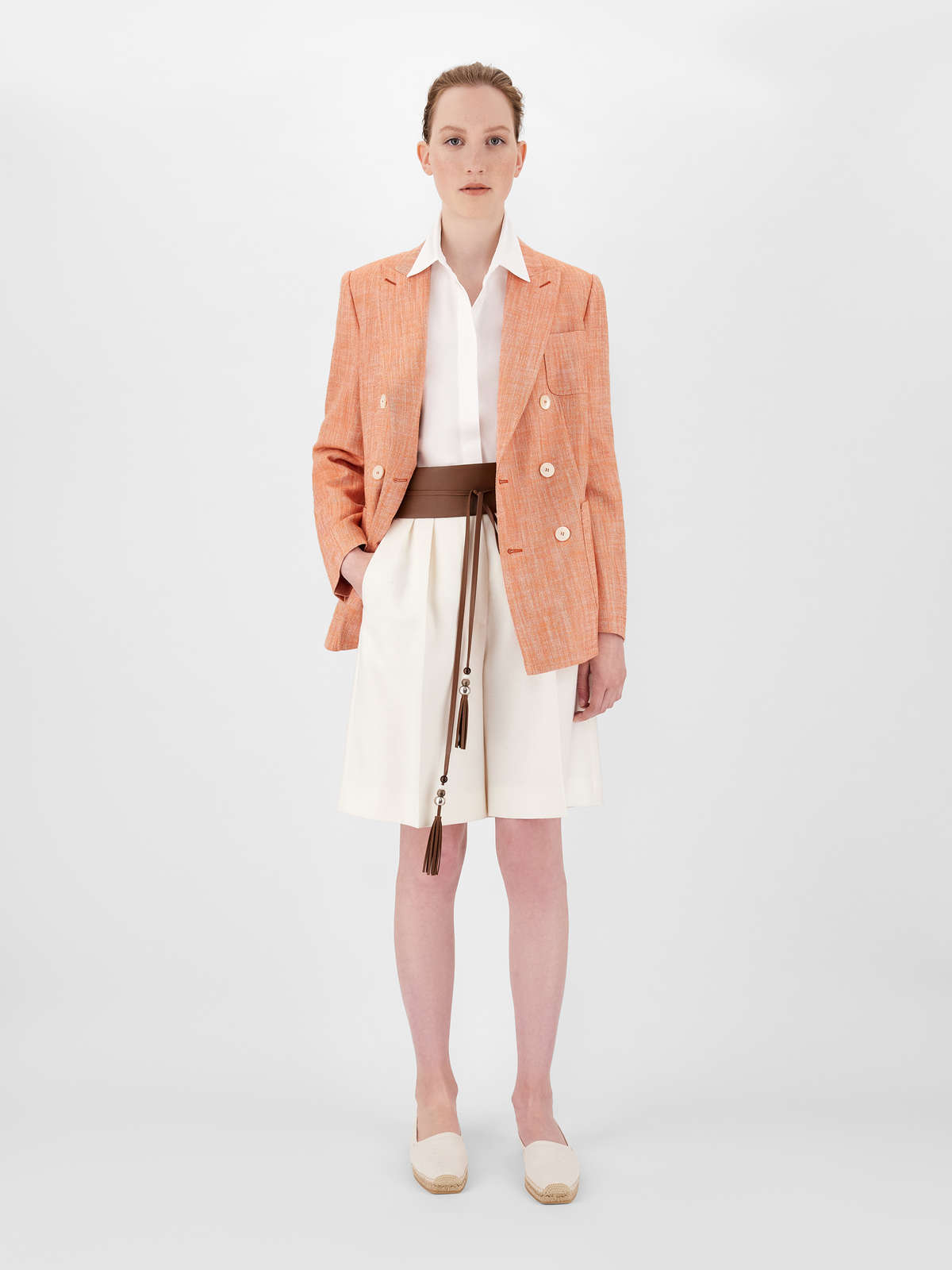 Max Mara Tassel Design Belt In Brown