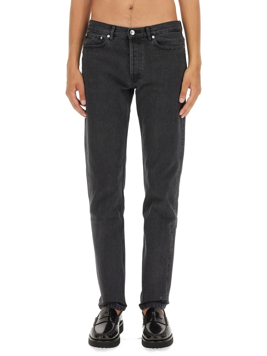 Apc A.p.c. Mens Martin Stonewashed Black Denim Jeans In Black