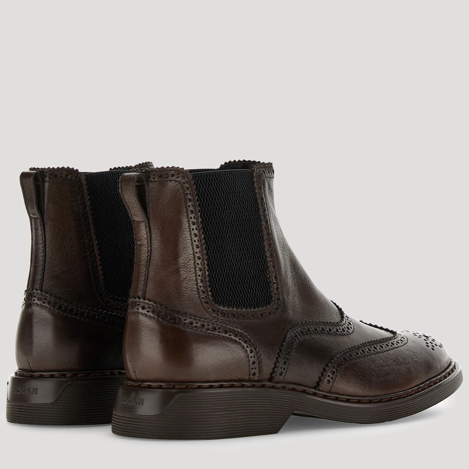 Hogan Elasticated Side-panel Boots In Brown