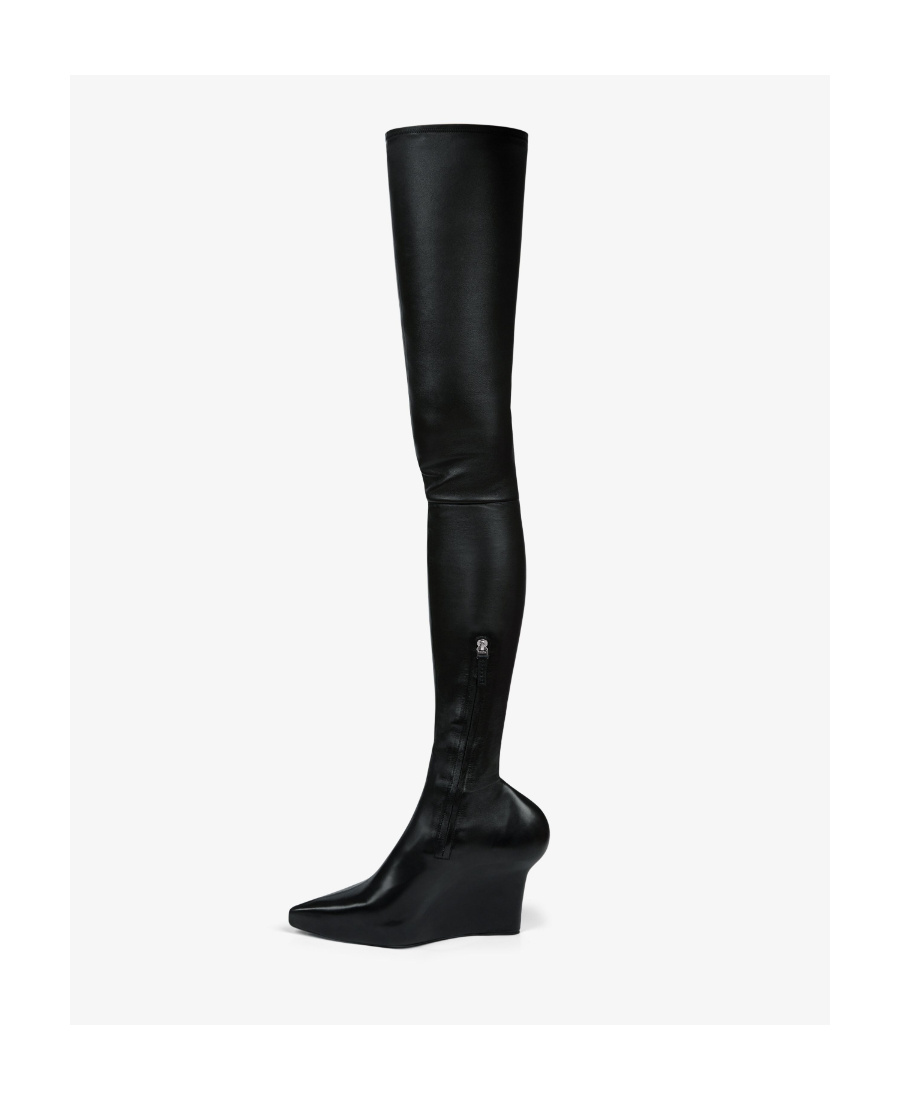 Givenchy Elevated Over-the-knee Wedge Boots In Black