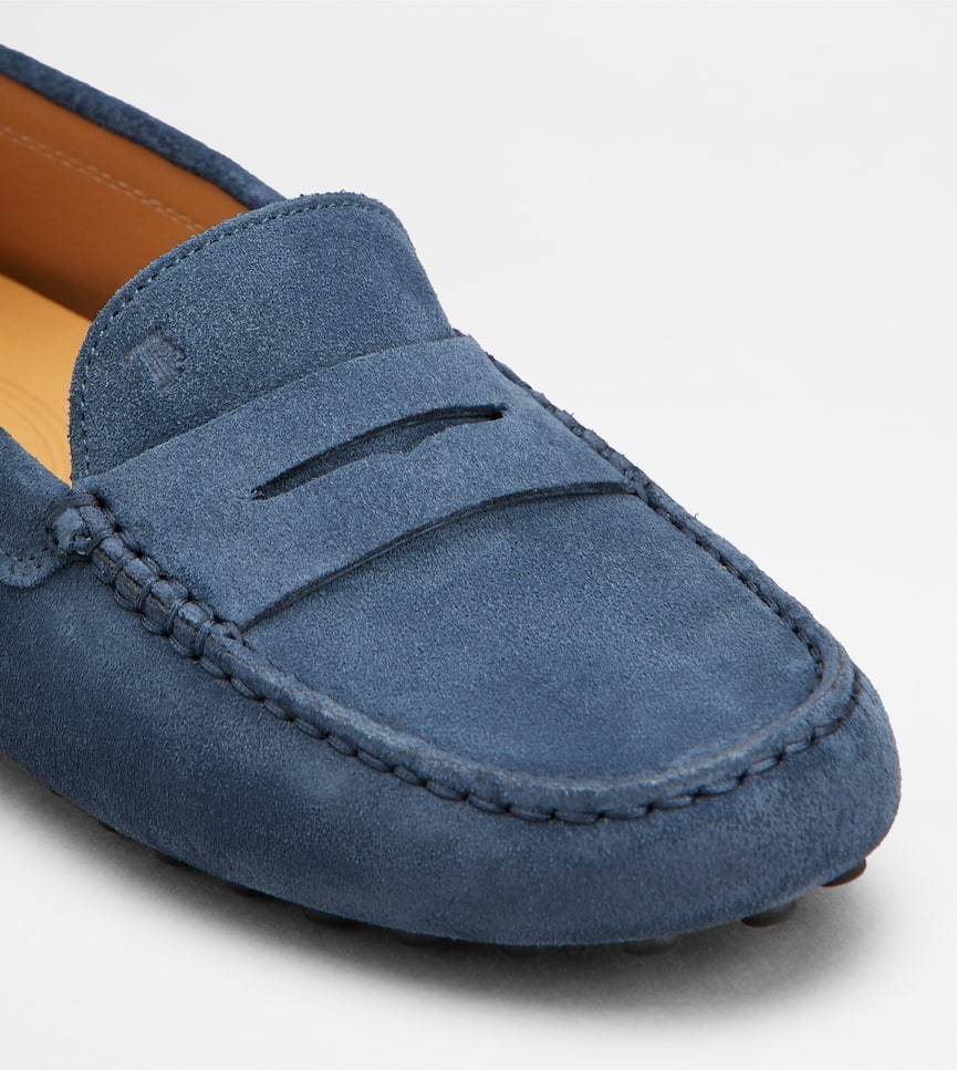 Tod's Round-head Minoccasin-bean Shoes In Blue