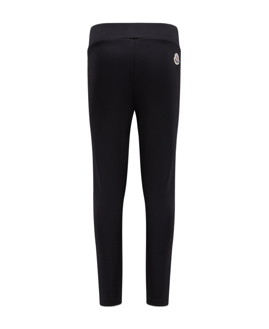Moncler Logo-patch Elasticated Leggings In Black
