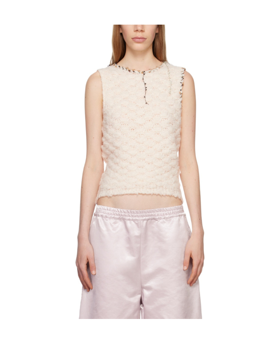 Acne Studios Pink Crewneck Vest In Nude