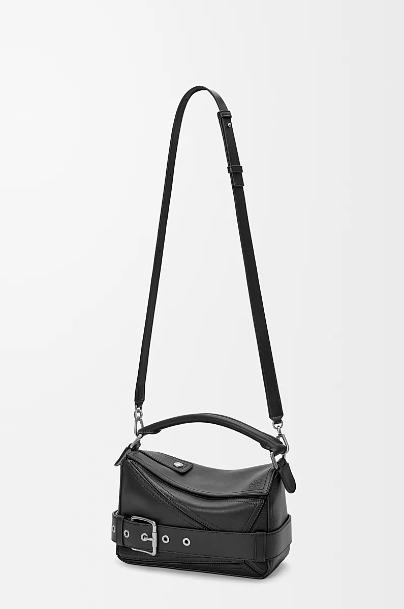 Loewe Womens Black Puzzle Biker Small Leather Cross-body Bag