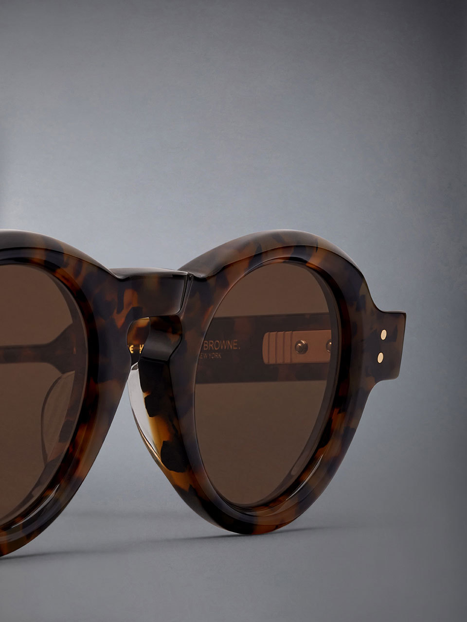 Thom Browne Tortoiseshell Round-frame Sunglasses In Brown