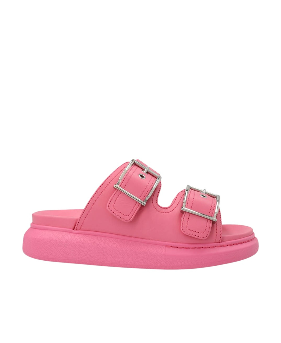 Alexander Mcqueen 50mm Double-buckle Sandals In Pink