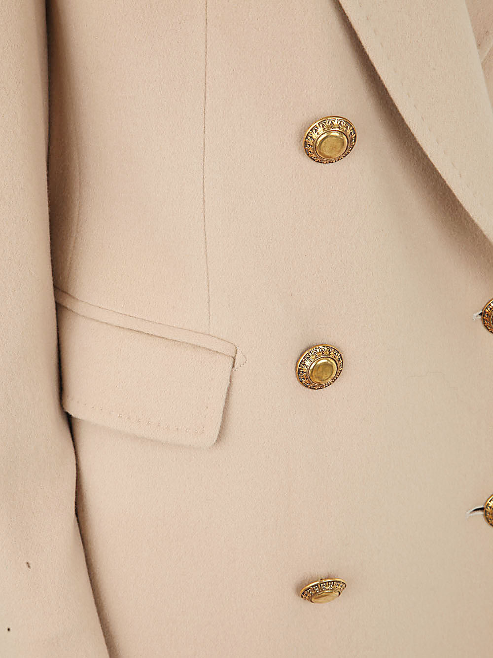 Tagliatore Double-breasted Notched-lapels Coat In Nude