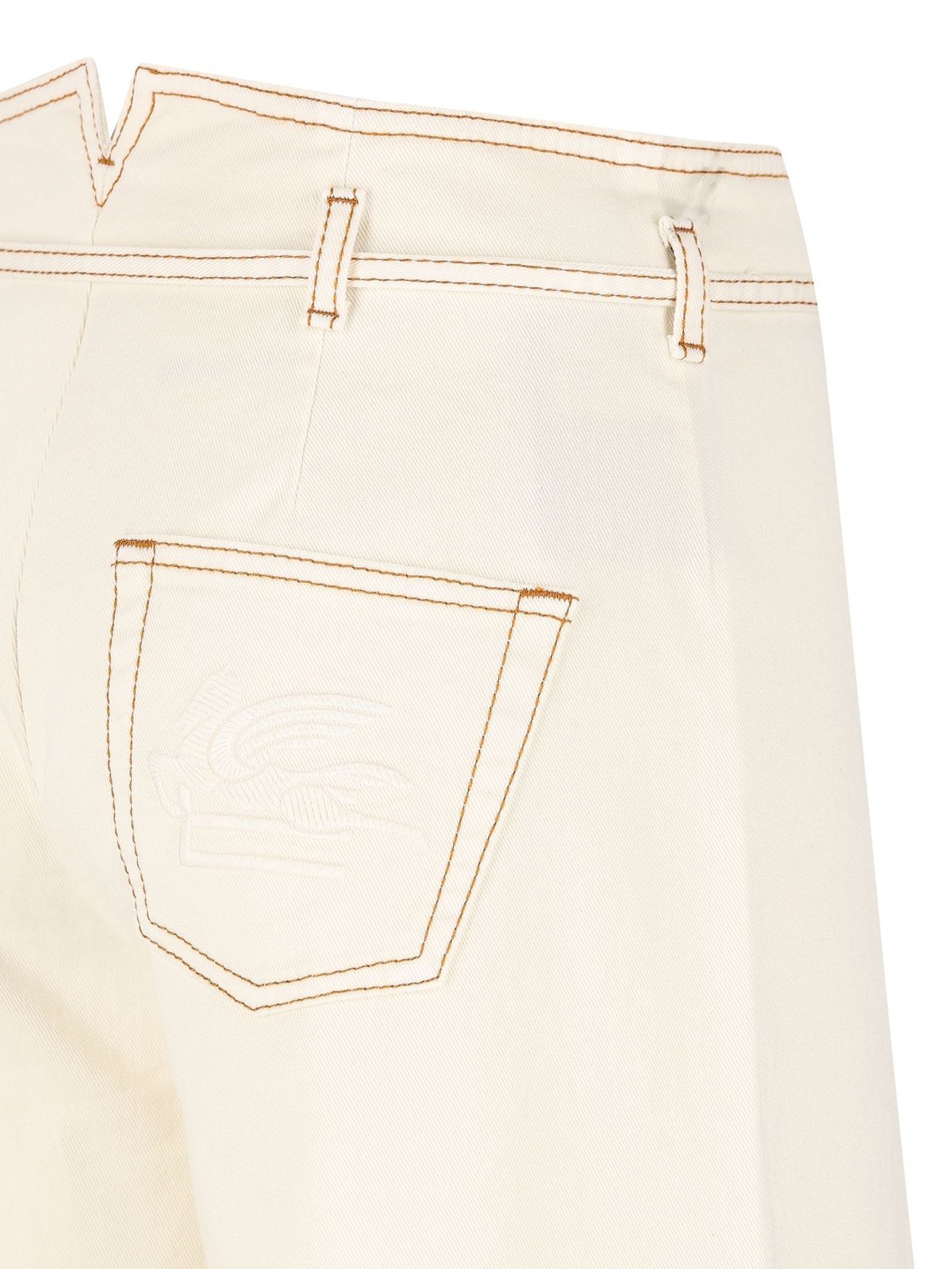 Etro Wide-leg Denim Jeans With High Waist In White