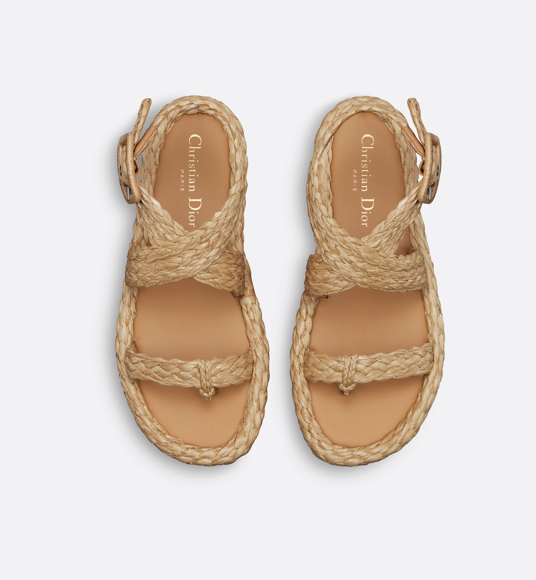 Dior Iviera  Ocean Thong Sandal In Brown
