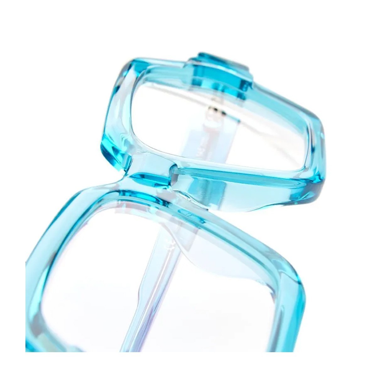 Kuboraum Geometric Flat Mirror In Blue