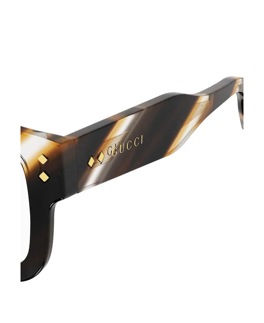 Gucci Square-frame Marbled Glasses In Black