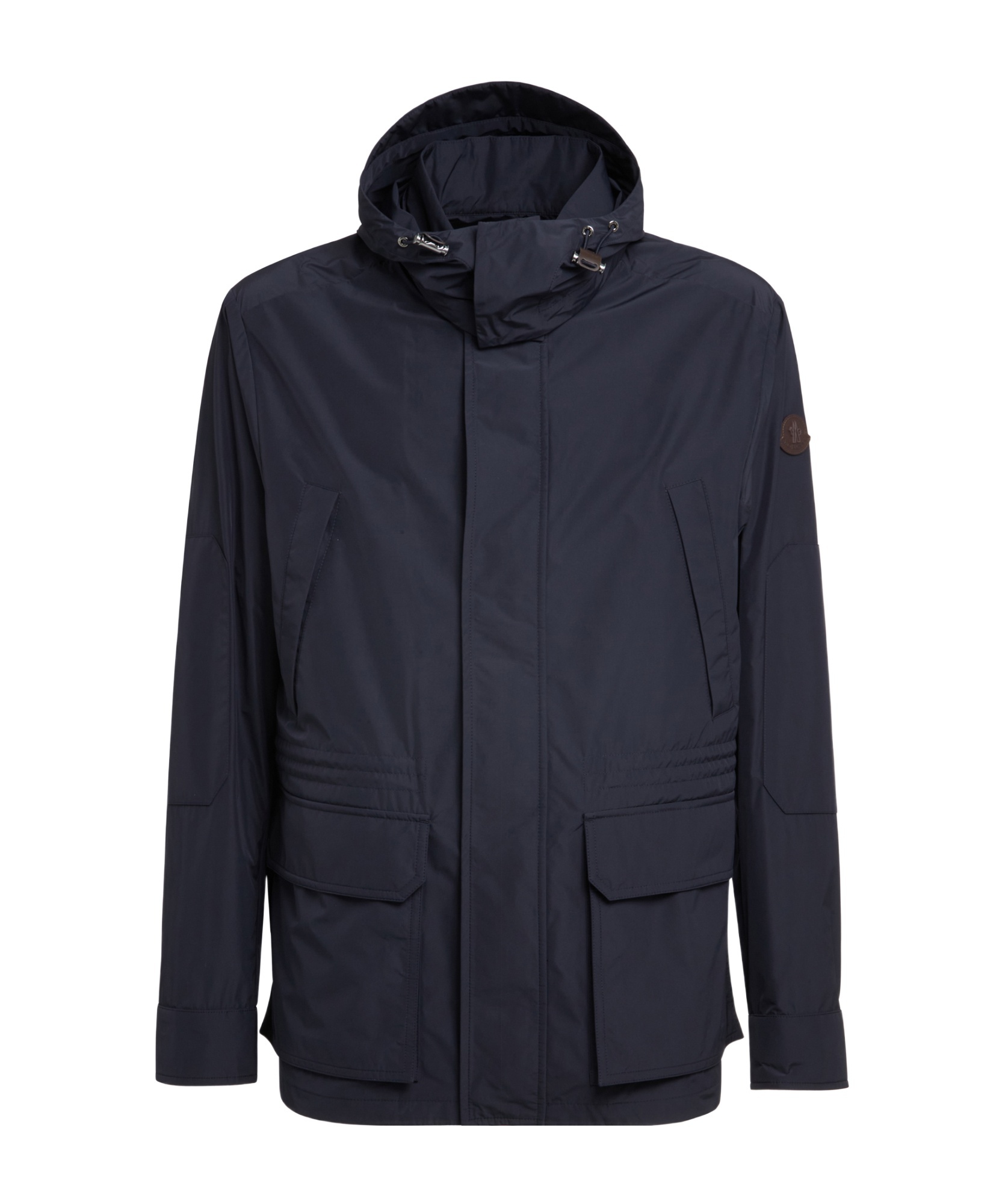 Moncler Water-repellent Hooded Jacket In Blue