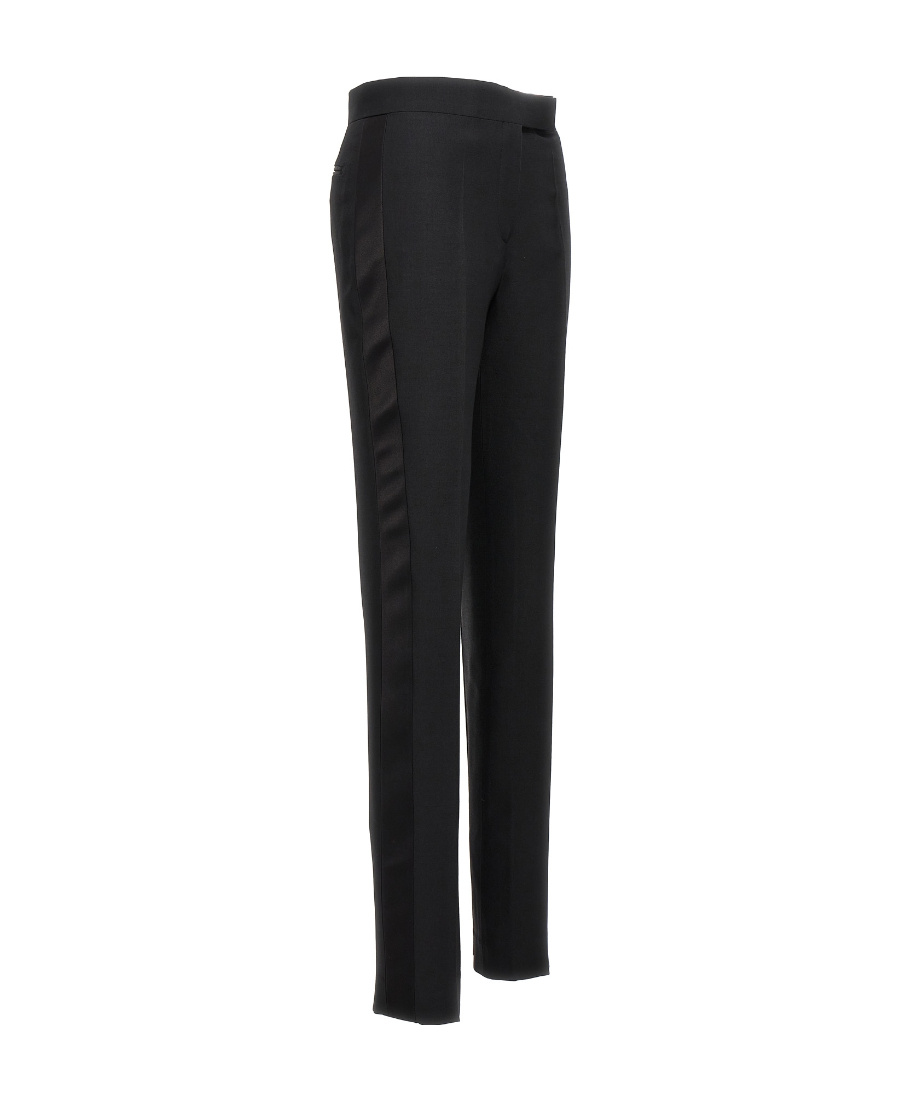 Tom Ford Straight-leg Silk-blend Trousers In Black
