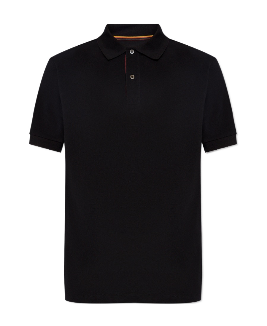 Shop Paul Smith Cotton Polo Shirt In Black