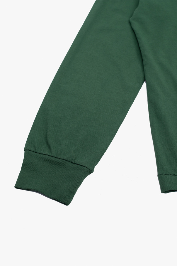 Stone Island Logo-patch Crew Neck Sweatshirt In Green