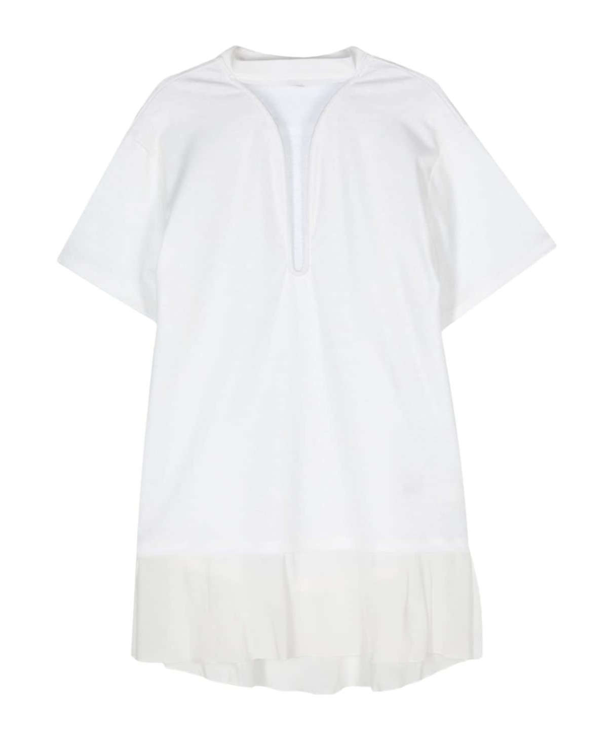 Victoria Beckham Short Sleeve Dress In White