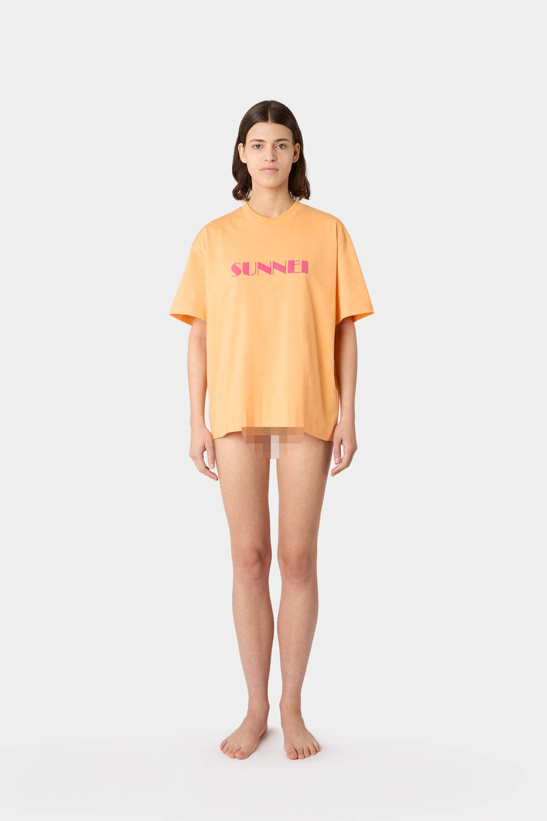 Sunnei Short-sleeved T-shirt In Orange