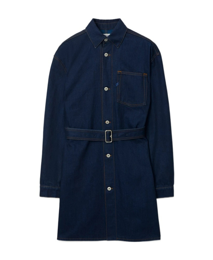 BURBERRY JAPANESE BELTED DENIM SHIRTDRESS 