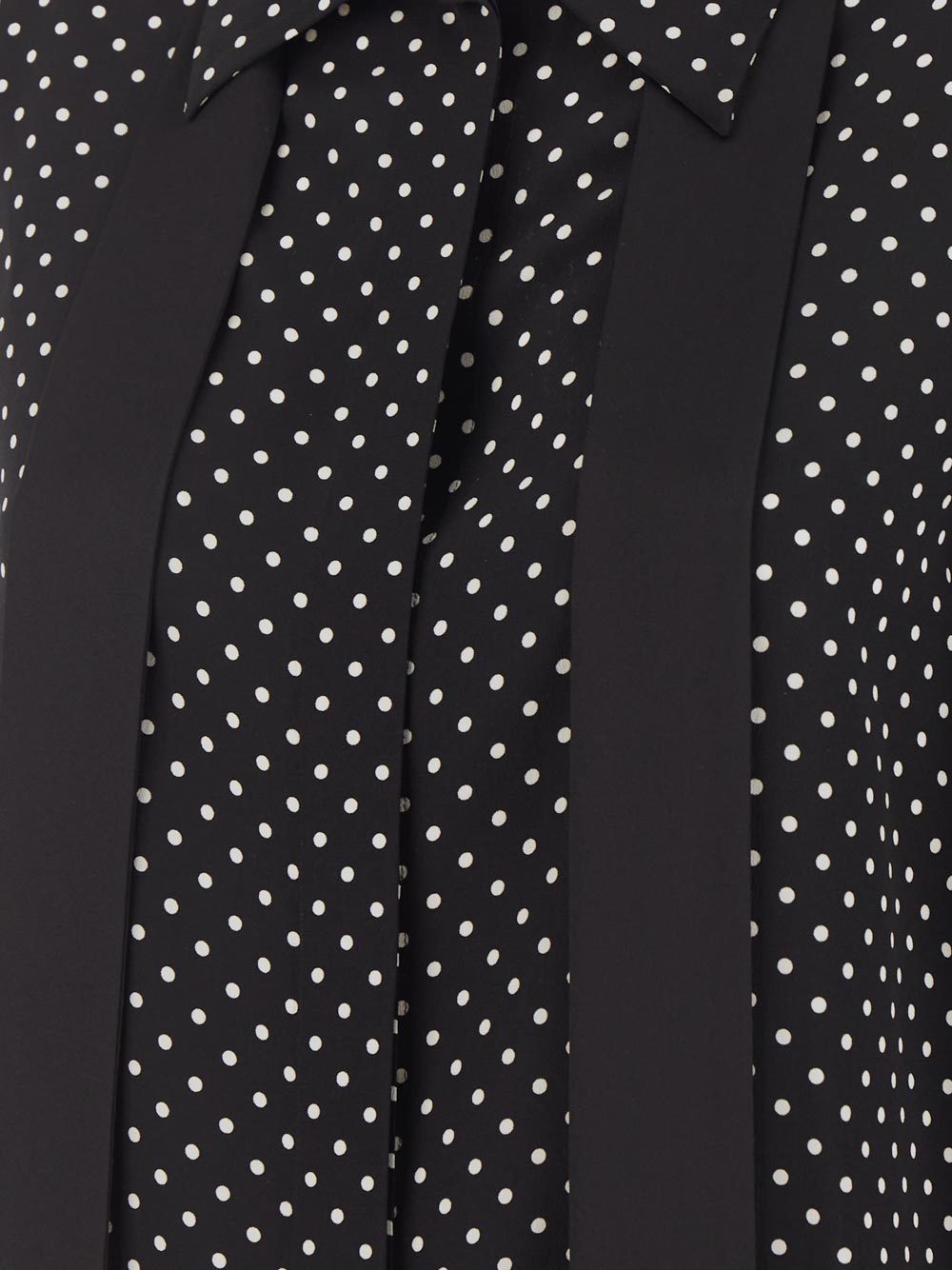 SAINT LAURENT POLKA DOT PUSSY-BOW BLOUSE 