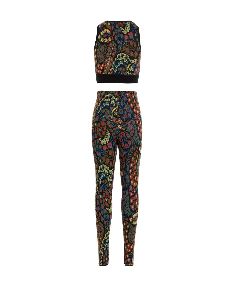 Etro Women's Jacquard Wool Blend Top And Leggings In Black