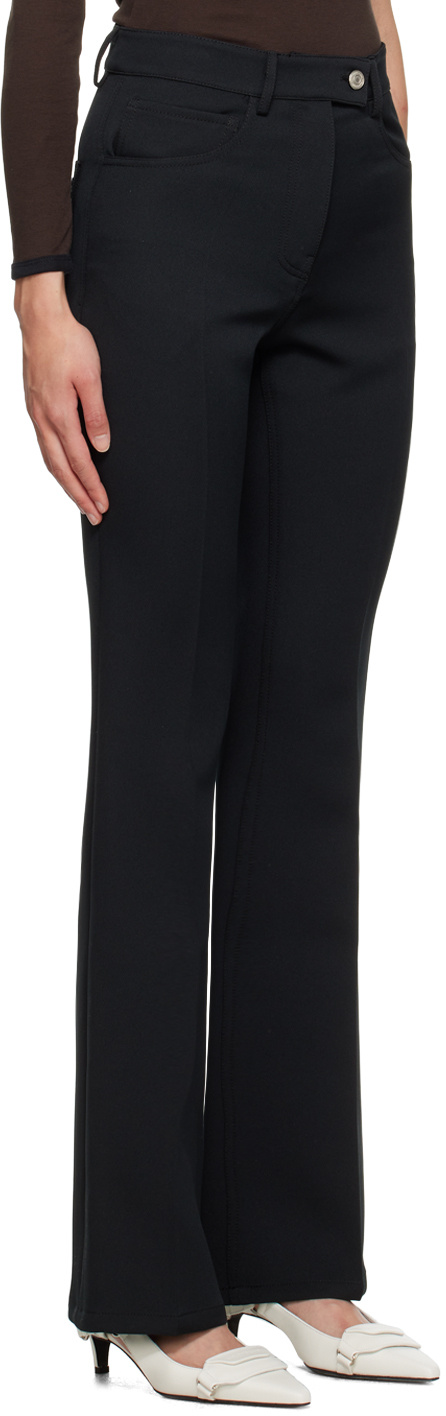 Courrèges Bootcut Zipper Casual Pants In Black