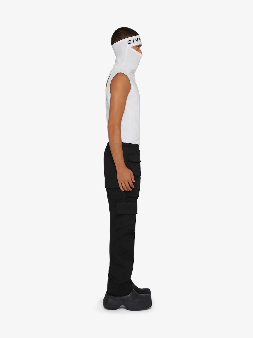 Givenchy Sleeveless Balaclava Top In White