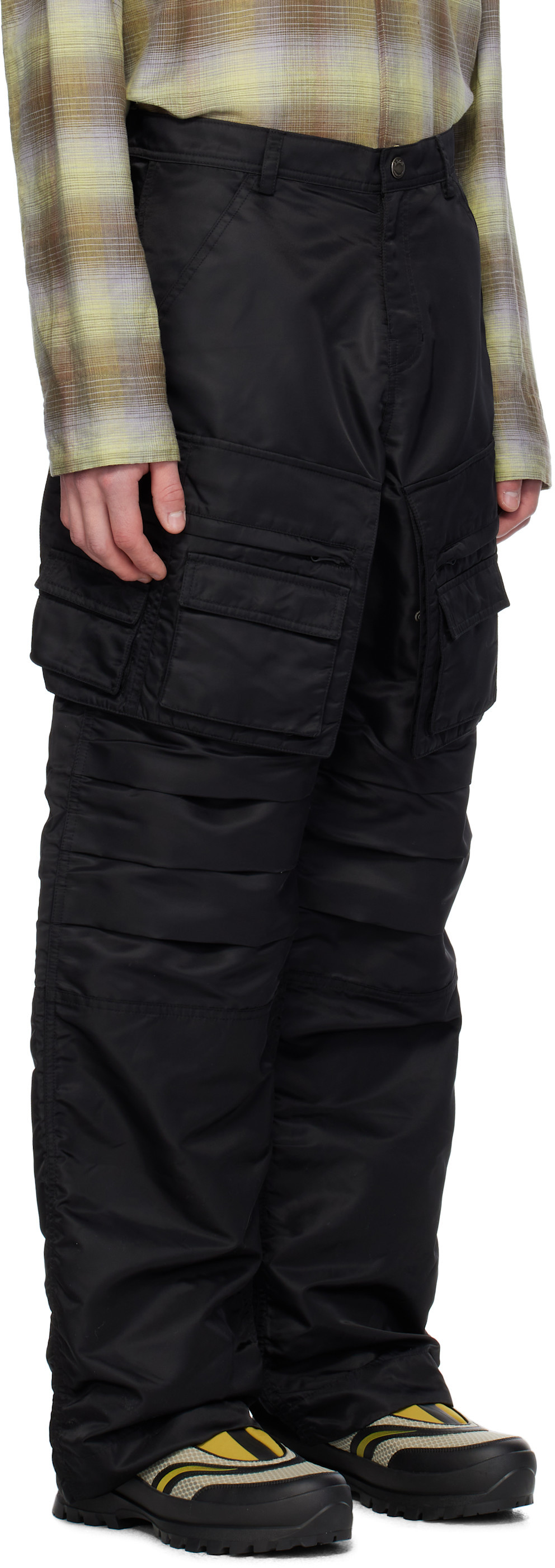 Andersson Bell Black Pocket Cargo Pants In Black