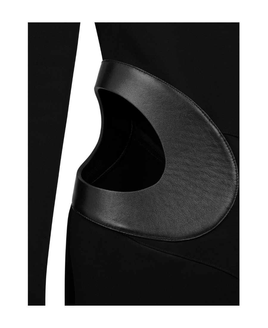 Tom Ford Cut-out Detailed Crewneck Mini Dress In Black