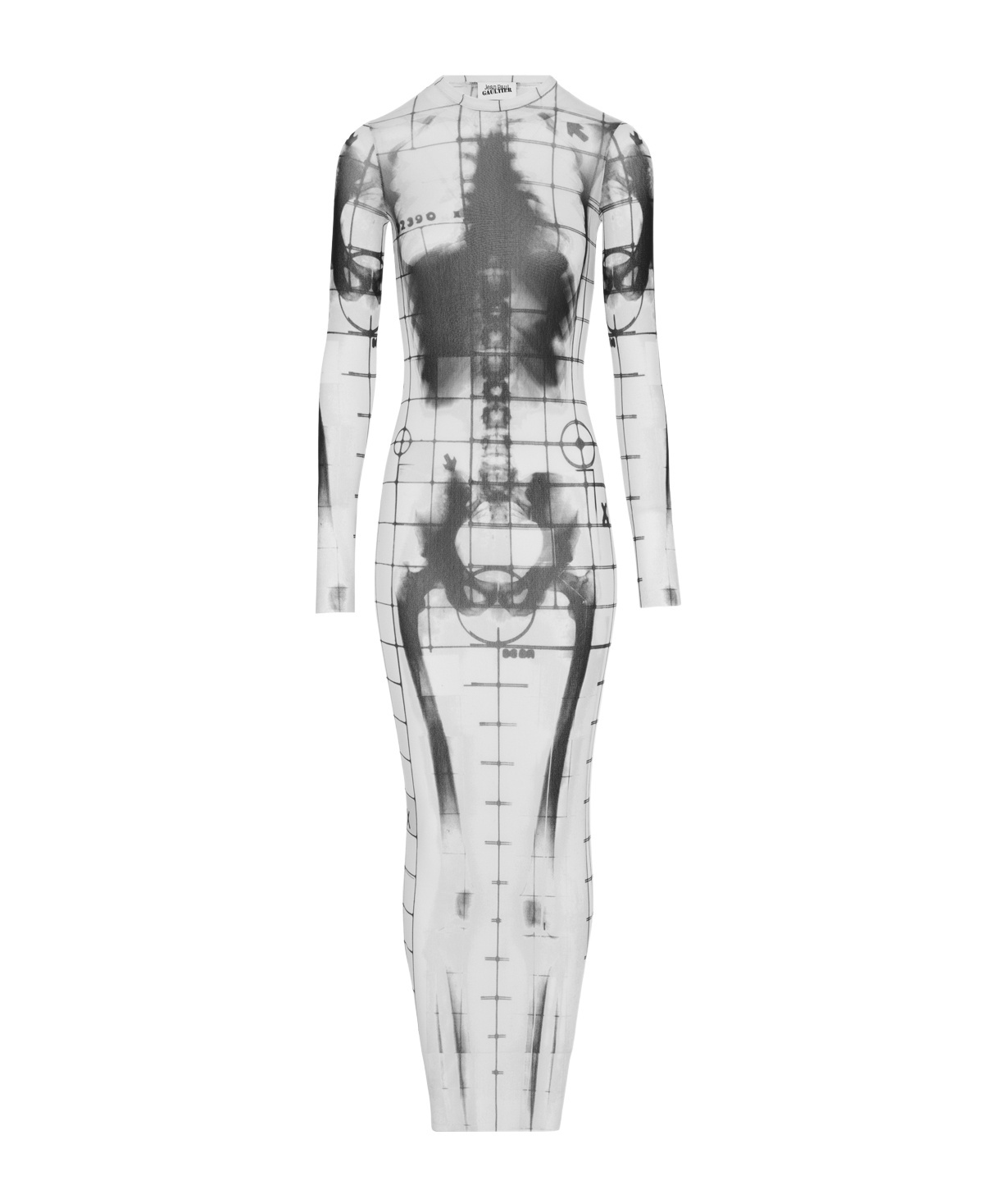 Jean Paul Gaultier Squeletor Maxi Dress In White