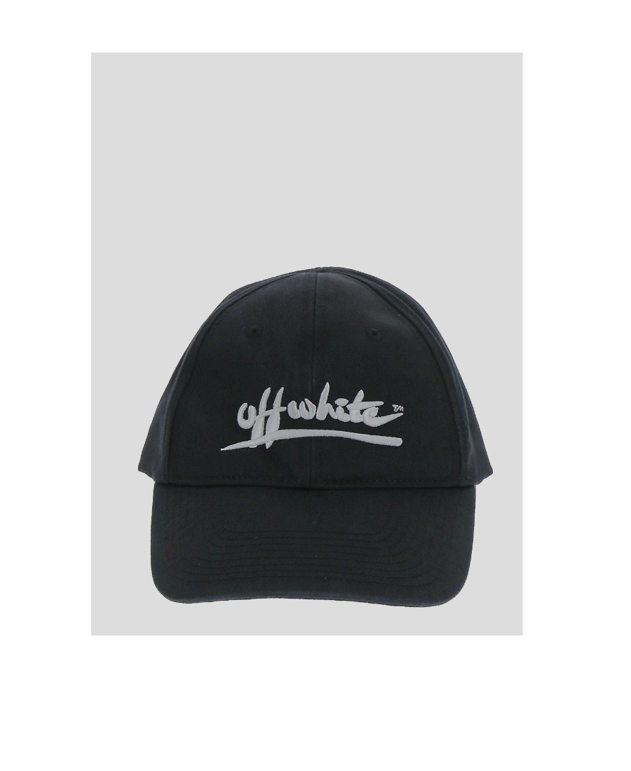 Off-white Embroidered-logo Detail Baseball Cap In Black