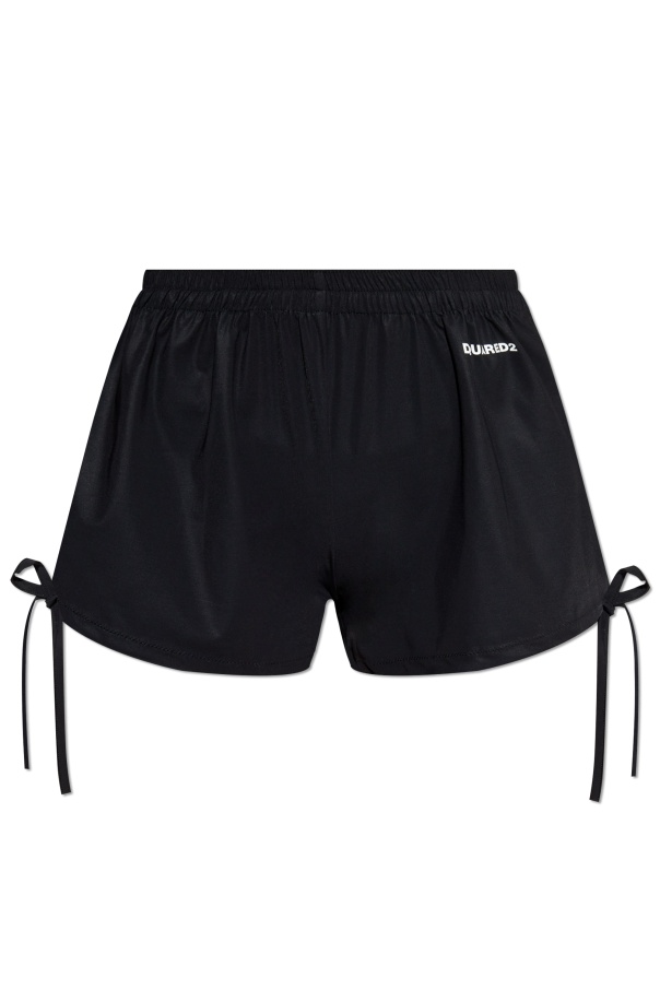 Dsquared2 Elastic Waist Shorts In Black