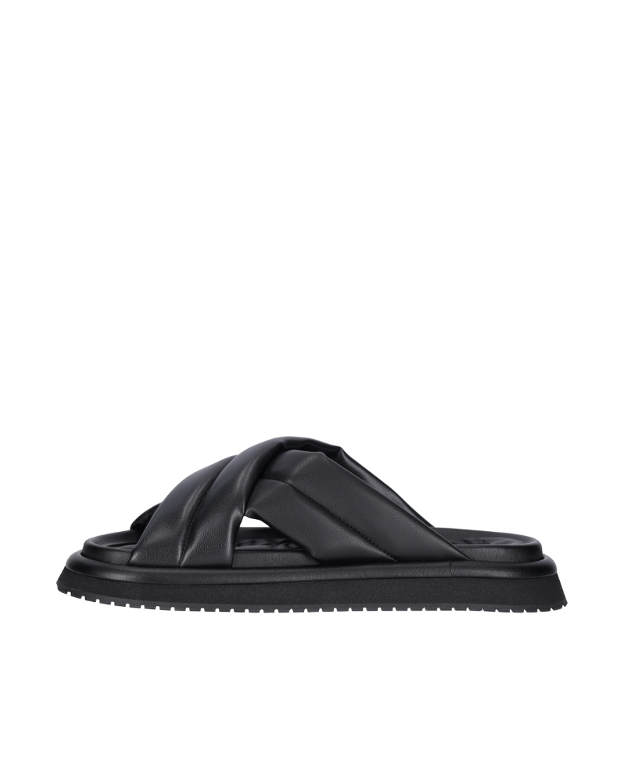 Dolce & Gabbana Men Nappa Effect Fabric Sandal In Black