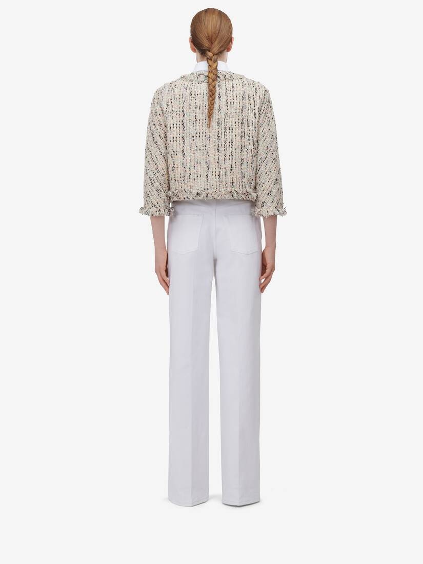 Alexander Mcqueen Logo-plaque Jeans In White