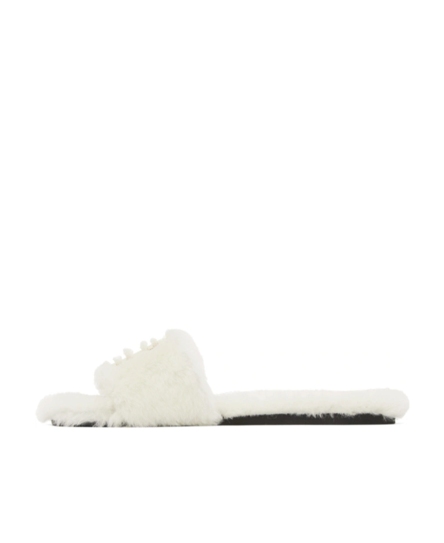Givenchy Off-white Shearling 4g Mules In White