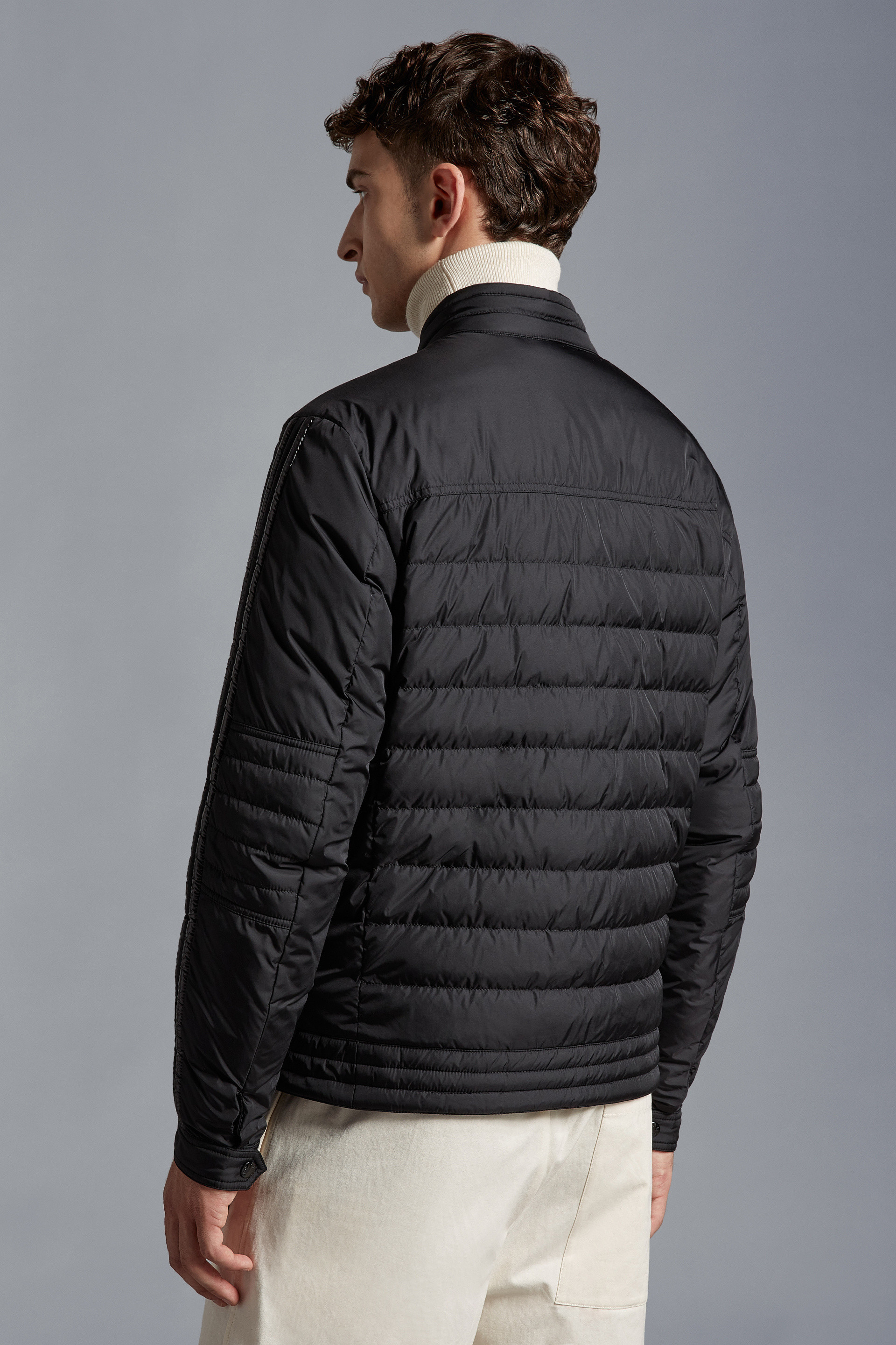 Moncler Alkap Logo-patch Padded Jacket In Black
