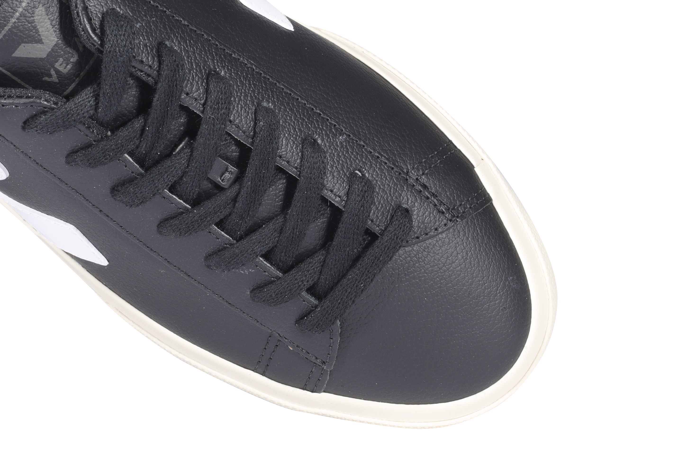 Veja Black And White Leather Campo Sneakers
