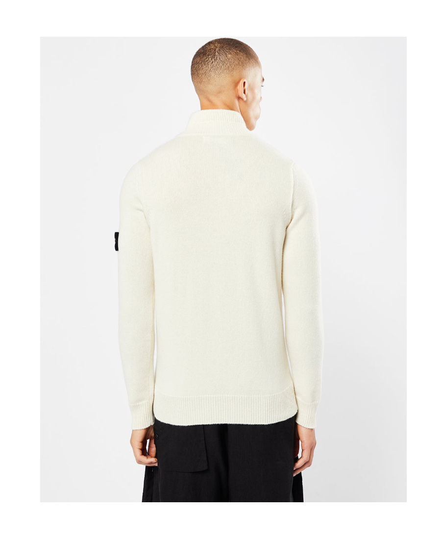 Stone Island Sweatshirt Jacket In White
