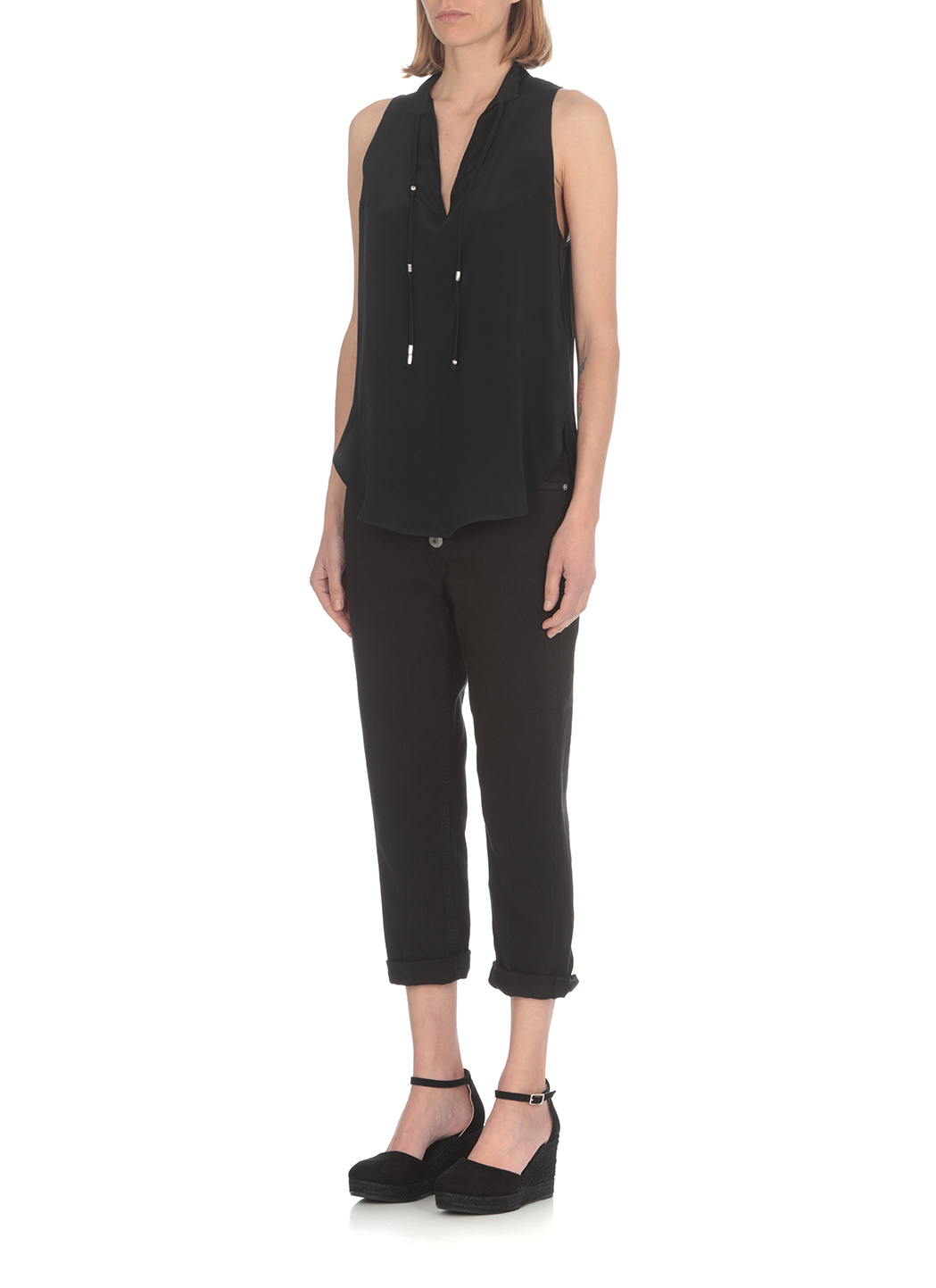 Dondup High-waist Cropped Stretched Jeans In Black