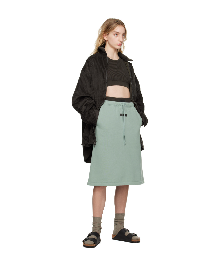 Essentials Drawstring Skirt In Gray