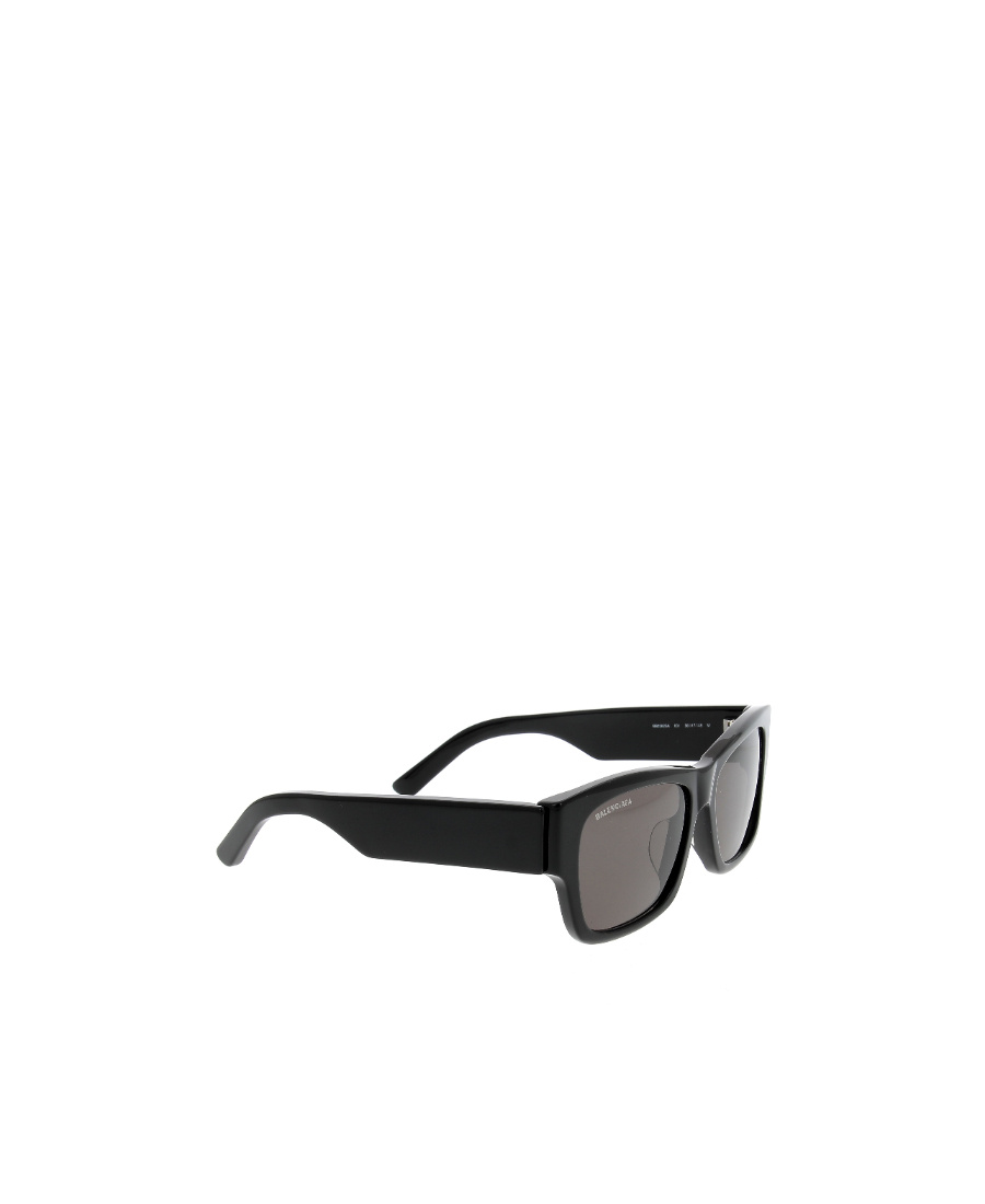 Balenciaga Enamelled-logo Square-frame Sunglasses In Black