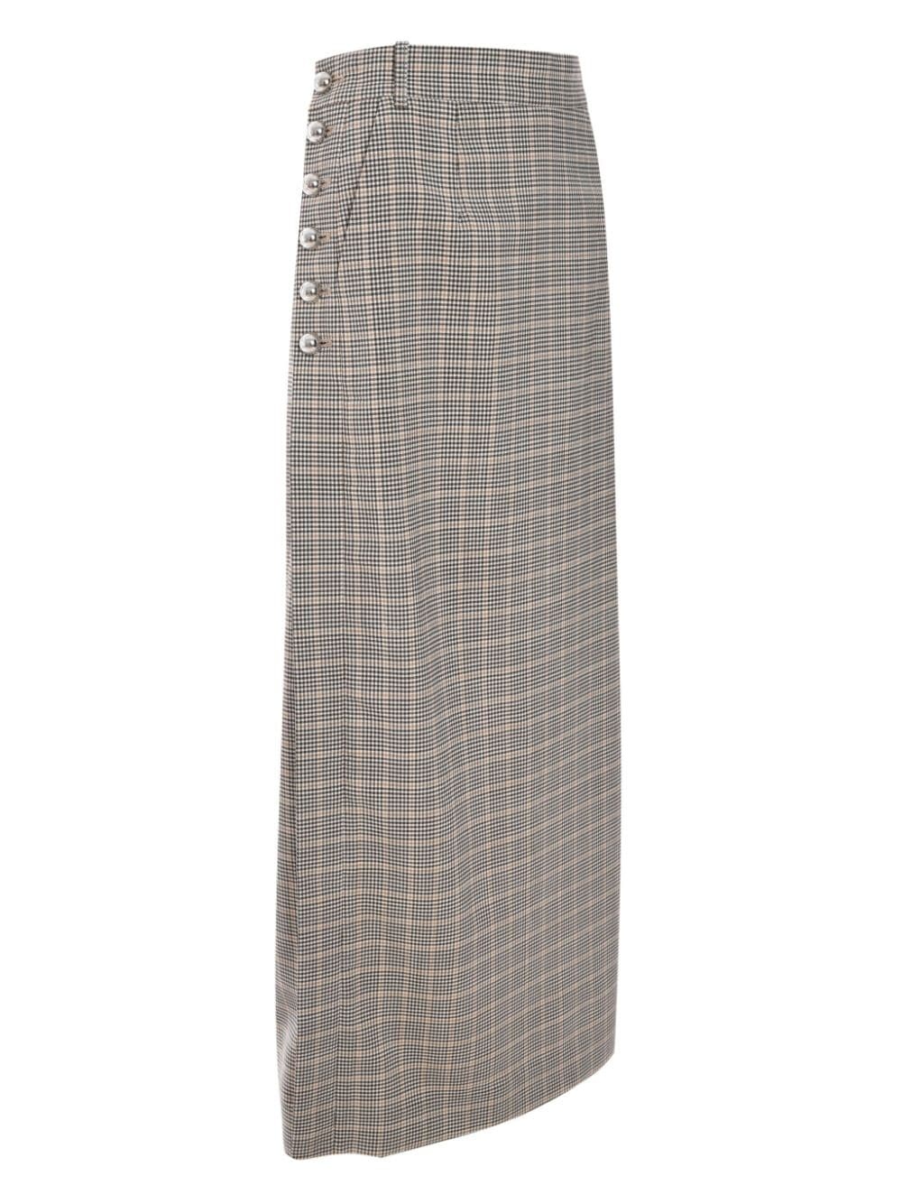 RABANNE CHECKED MIDI SKIRT