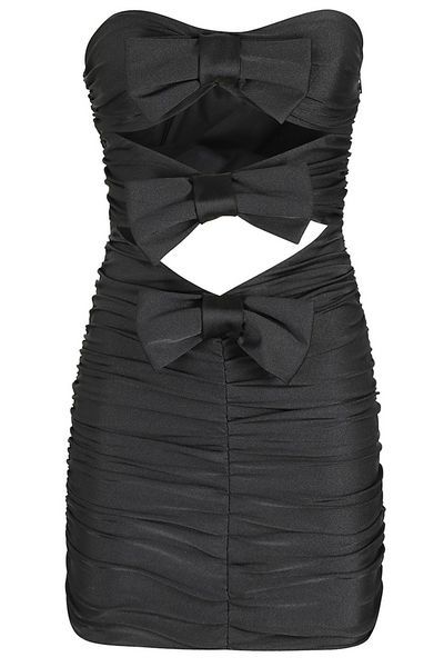 Aniye By Bow Detail Strapless Dress In Black