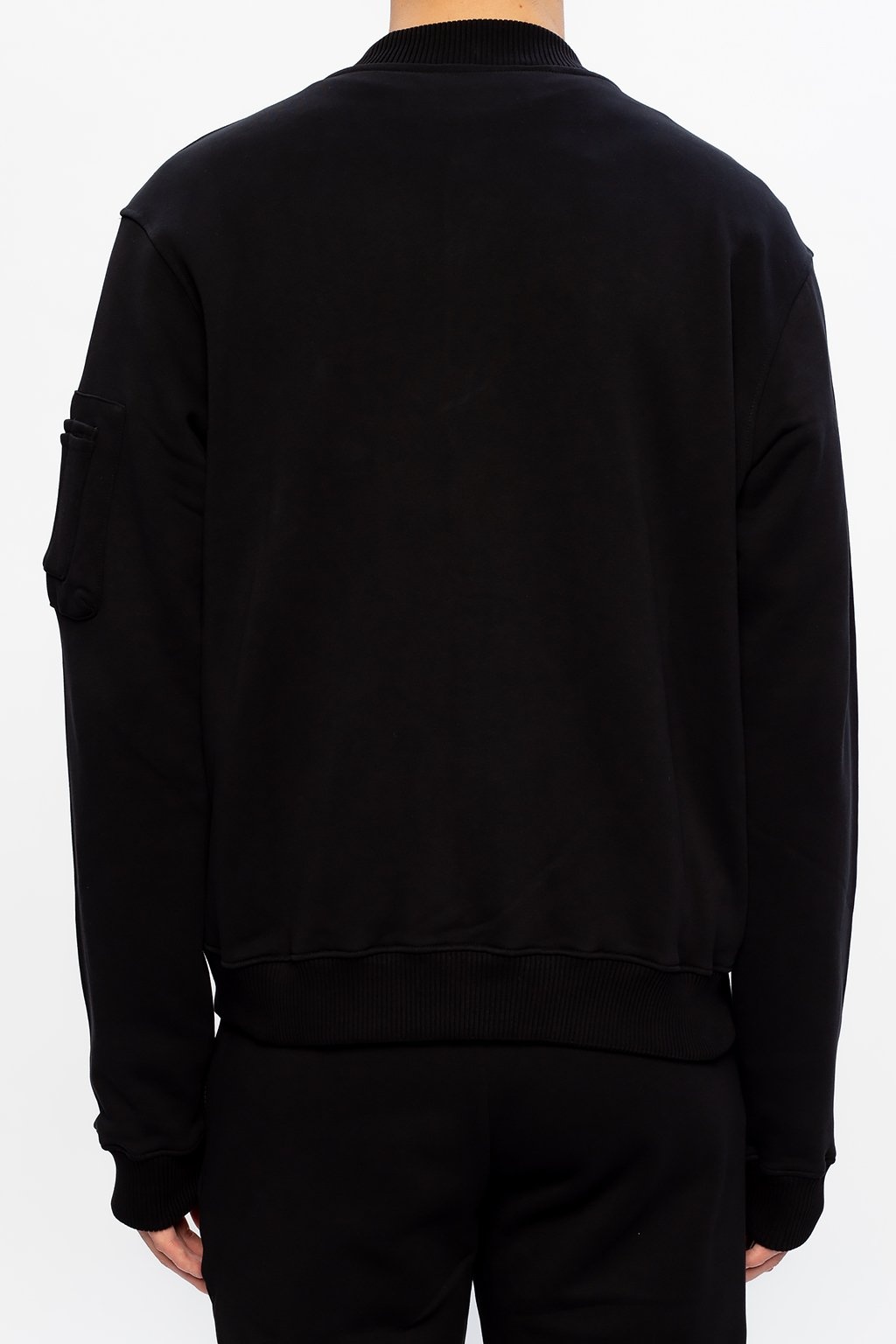 Moschino Crystal Logo Sweatshirt In Black In Black