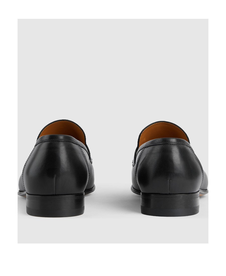 Gucci Logo Plaque Loafers In Black