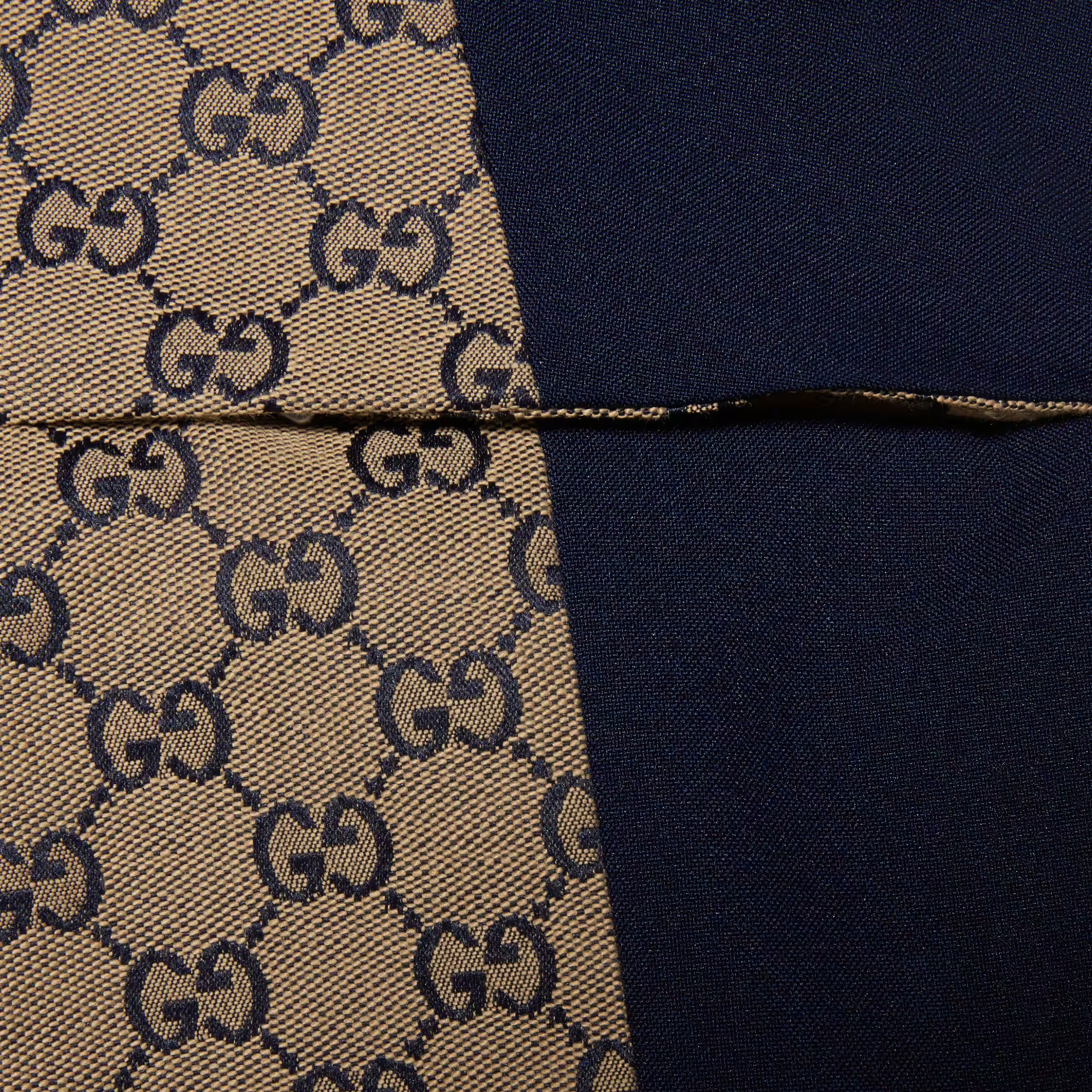 Gucci Gg Supreme Canvas Trousers In Brown