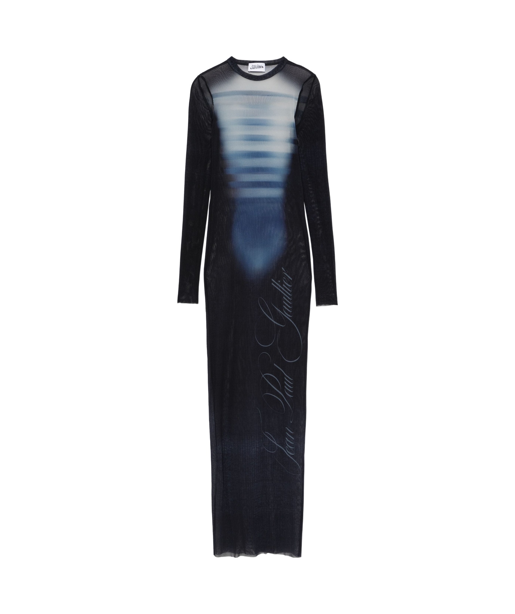 Shop Jean Paul Gaultier Mesh Maxi Dress In Black