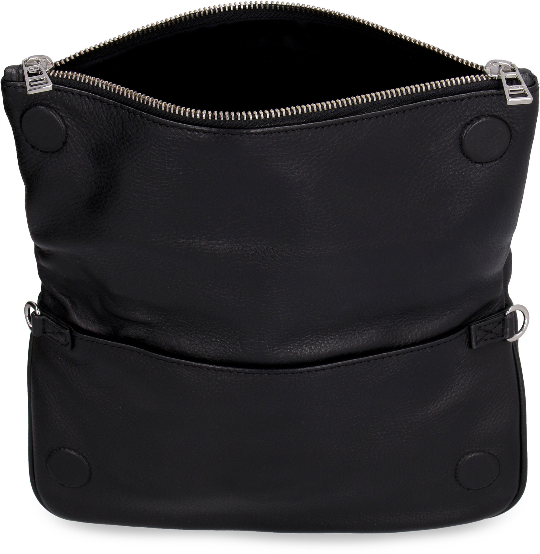 Zadig & Voltaire Foldover Zipped Clutch In White