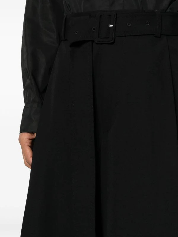 Dries Van Noten Navy-blue Wool Tris Pants In Black