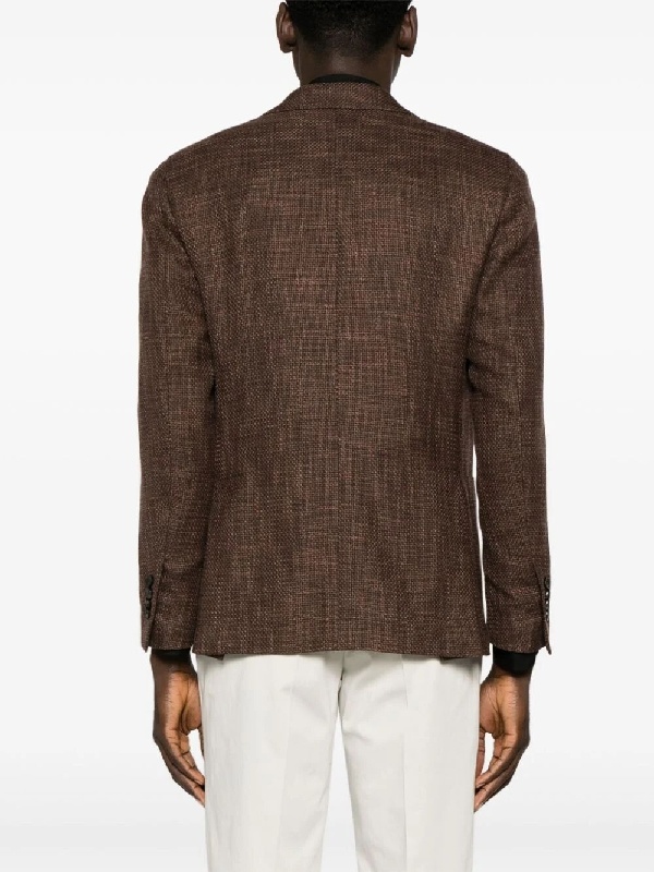 Lardini Lapel Long-sleeved Suit Jacket In Green