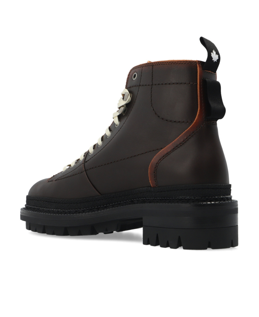 Dsquared2 Logo Hiking Boots In Black